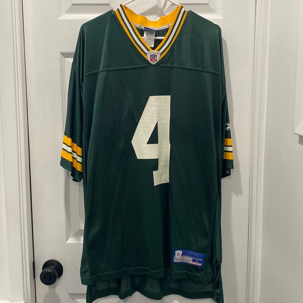 Reebok Green Bay Packers Brent Favre NFL Football Jersey